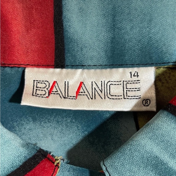 Vintage Balance Button Up Shirt Size: 14 - Picture 3 of 4